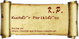 Kuchár Periklész névjegykártya